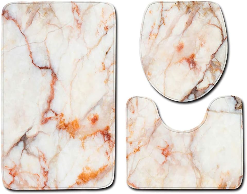 3 Piece Bath Rug Set with Non-Slip Design