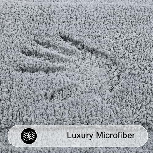 SHACOS Bath Rug Set of 3 Ultra Soft Non Slip Microfiber