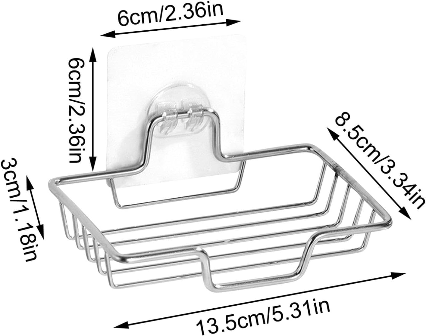 Stainless Steel Anti-Slip Soap Holder for Shower Wall