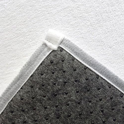 Grey Bath Rugs with Cute Wildflower Design 1