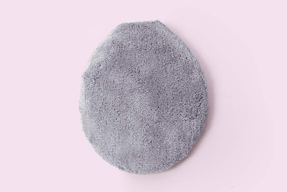 Golden Linens 3-Piece Bath Rug Set - Silver