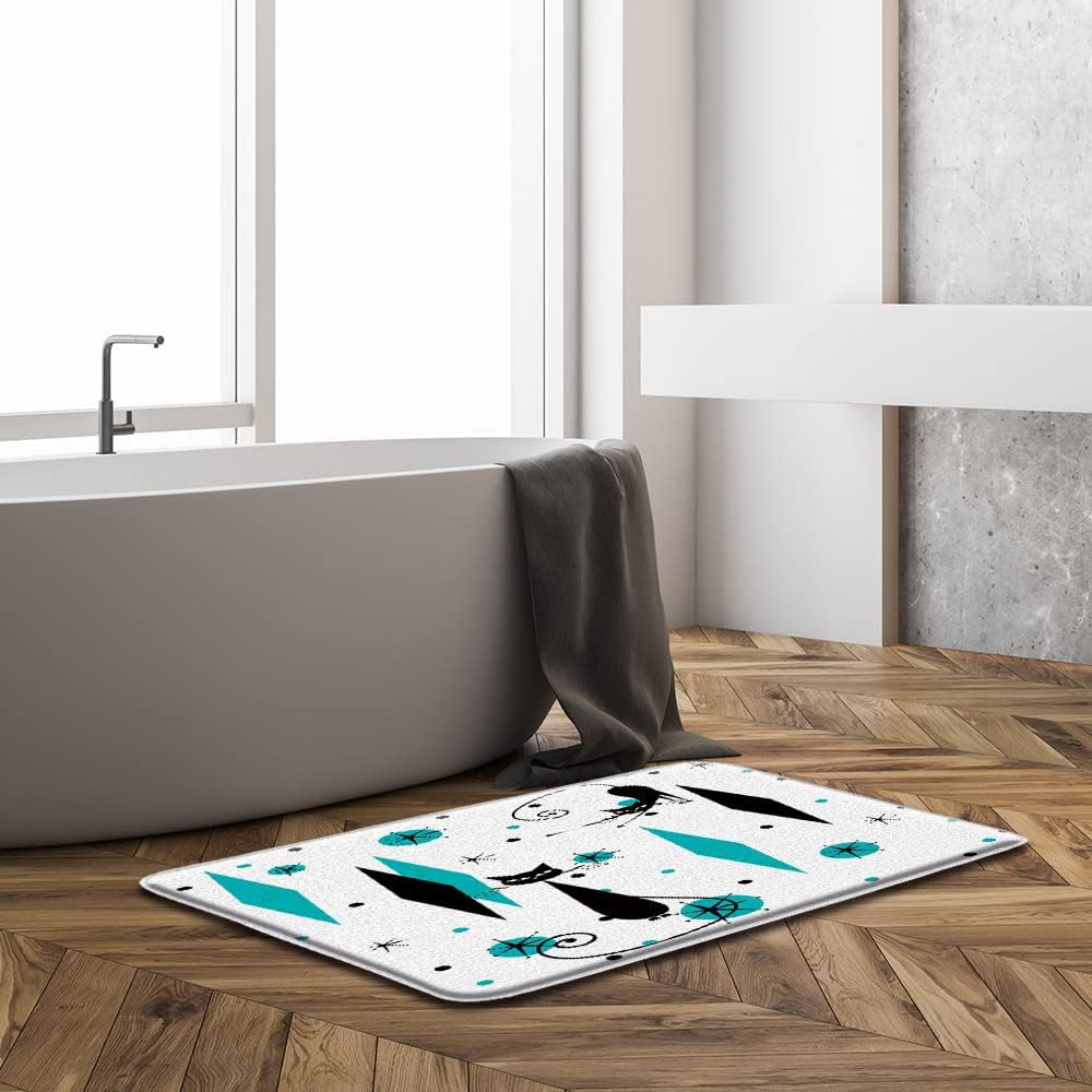 GCTNBJL Mid Century Modern Bath Mat Design