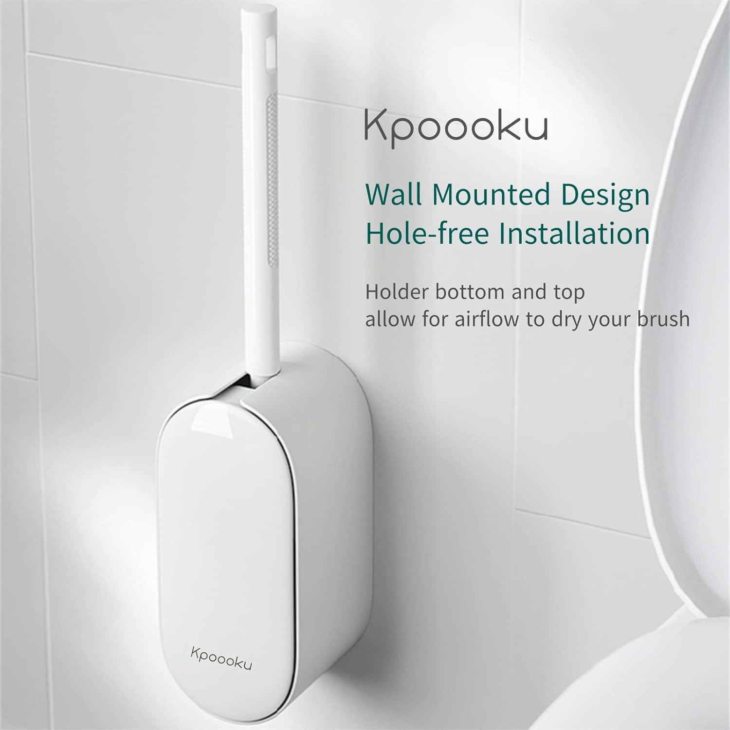 Kpoooku Toilet Brush and Holder Set