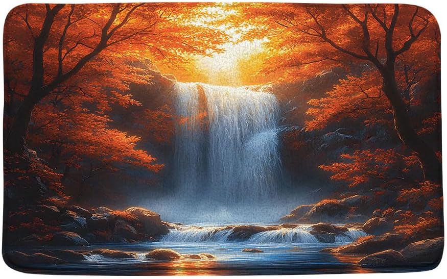 MZYZAF Autumn Waterfall Bath Mat 16x24 Inch