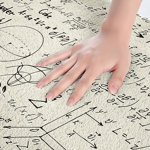 Homewish Math Theme Bath Mats 16x24 Inch Absorbent Rugs