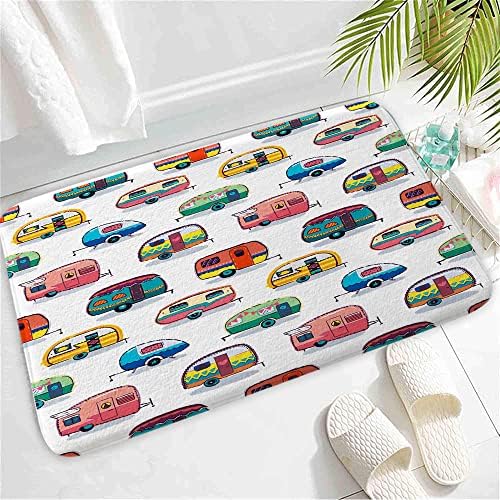 JAWO Happy Camper Bath Mat for RV and Home