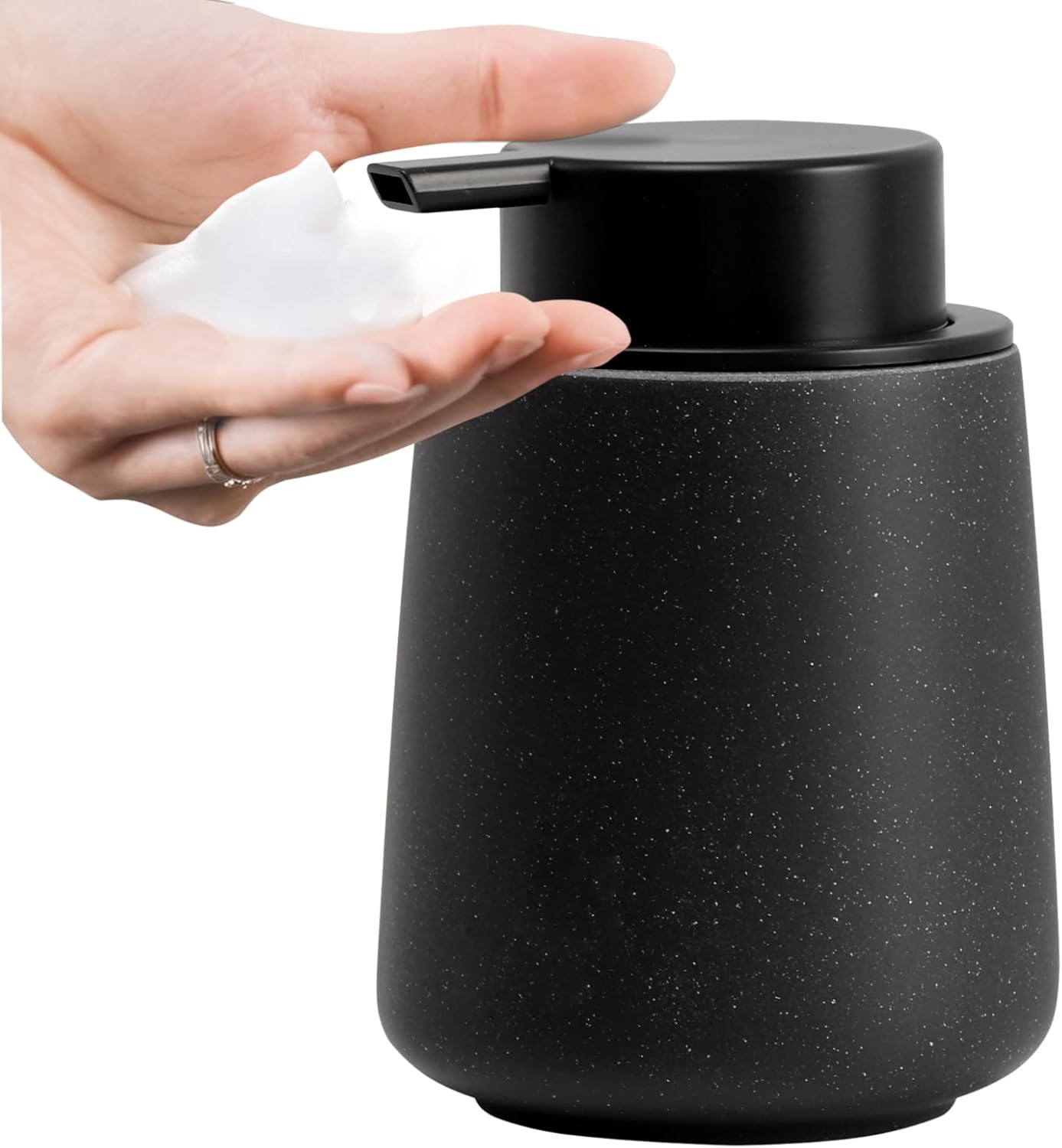 Haocoott Foaming Soap Dispenser Pump - Black Modern Style Refillable