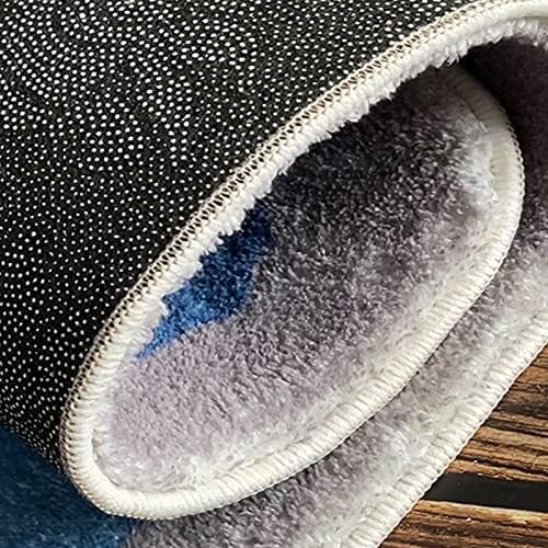 Cute Daisy Bath Mat Rug - Non Slip Absorbent Washable Blue