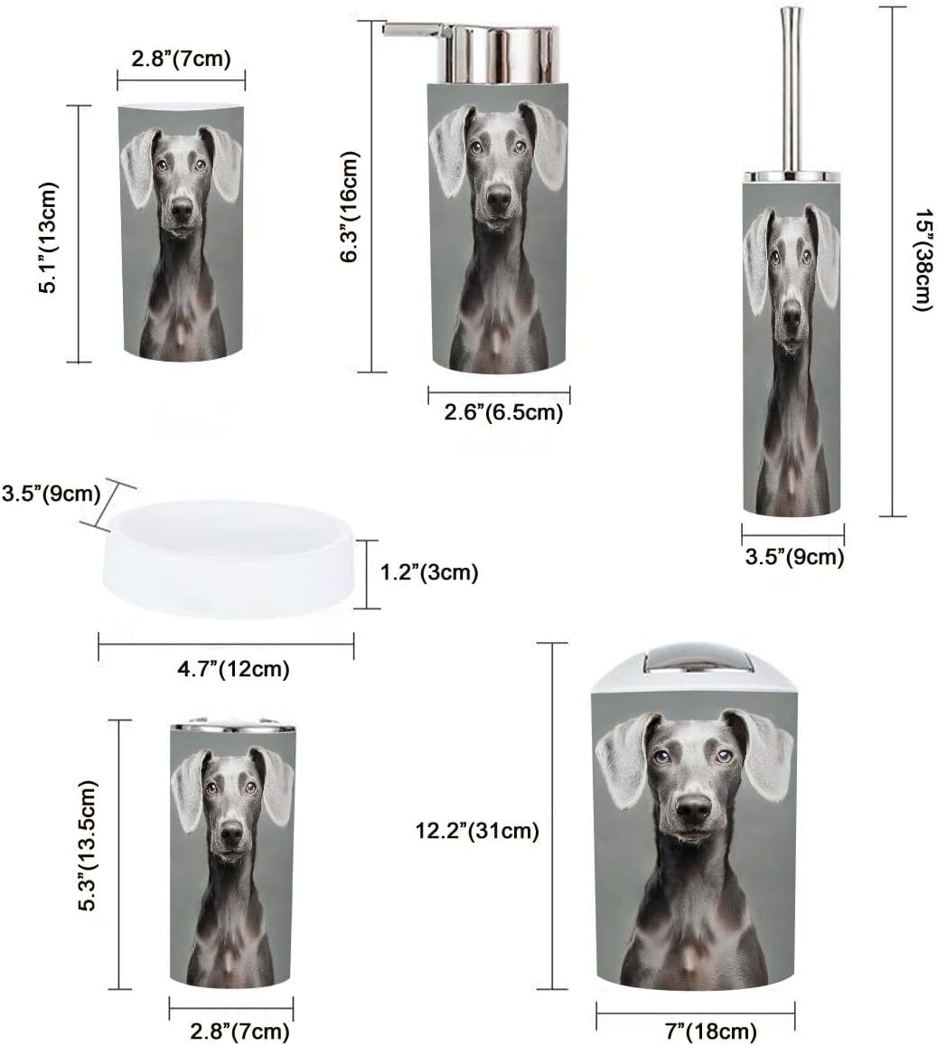 Boho Bathroom Accessory Set 6 Piece for Dogs 1