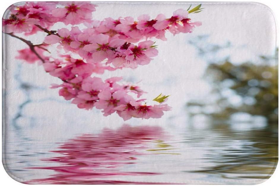AMonamour Bath Rug - Spring Pink Cherry Blossom Design
