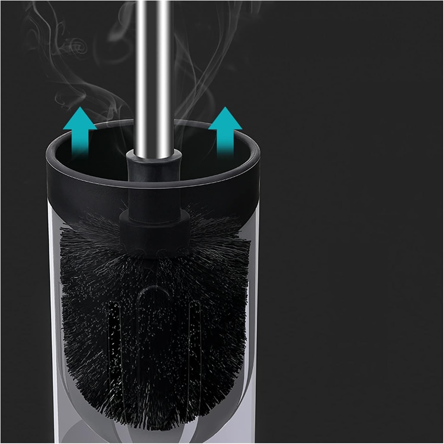 HASMI Wall-Mounted Toilet Brush with Long Handle