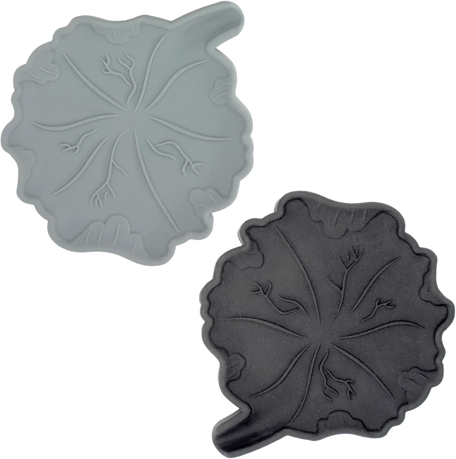 Cute Leaf Shape Silicone Soap Dish Set 2 Pcs