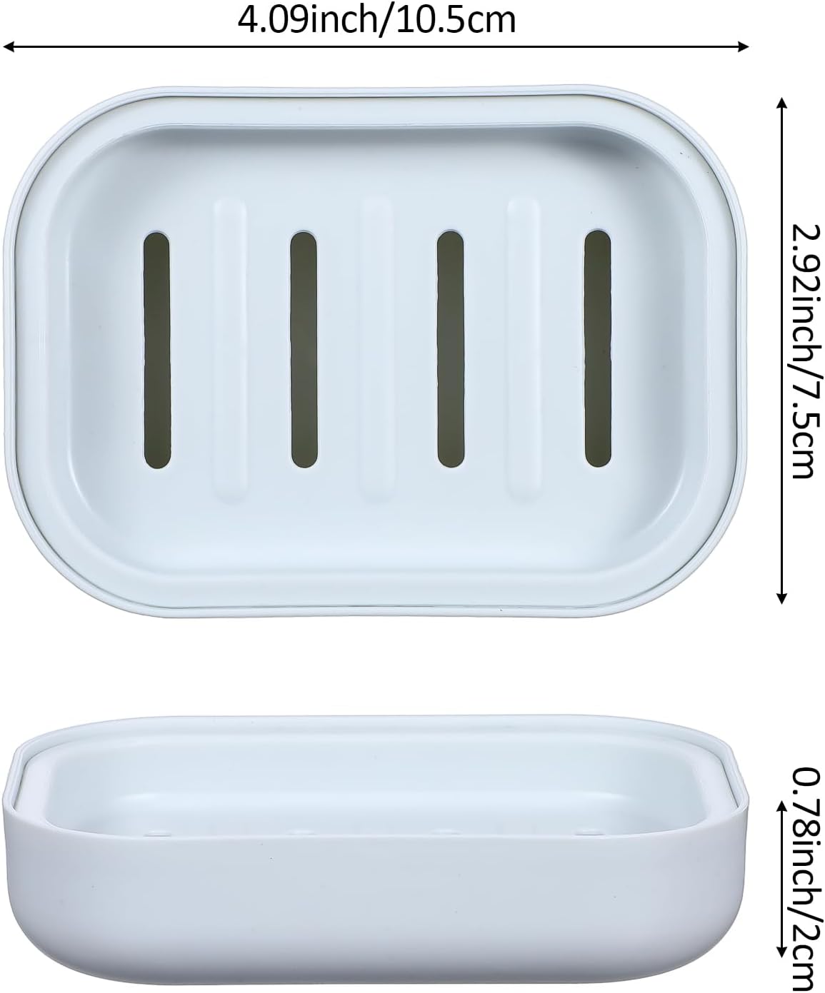 Ptwola 2 Pcs Double Layer Soap Holder for Bathroom Gym Travel