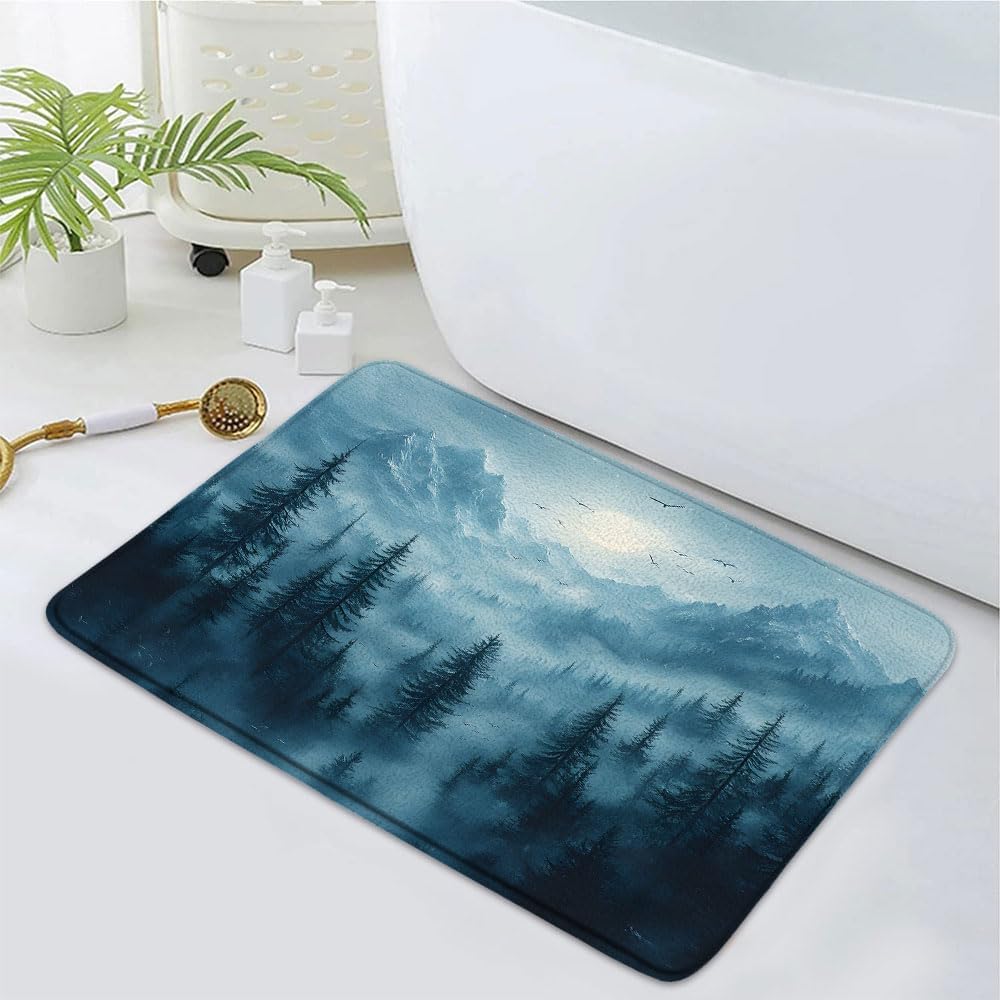 MZYZAF Misty Forest Bath Mat 16x24 Inch