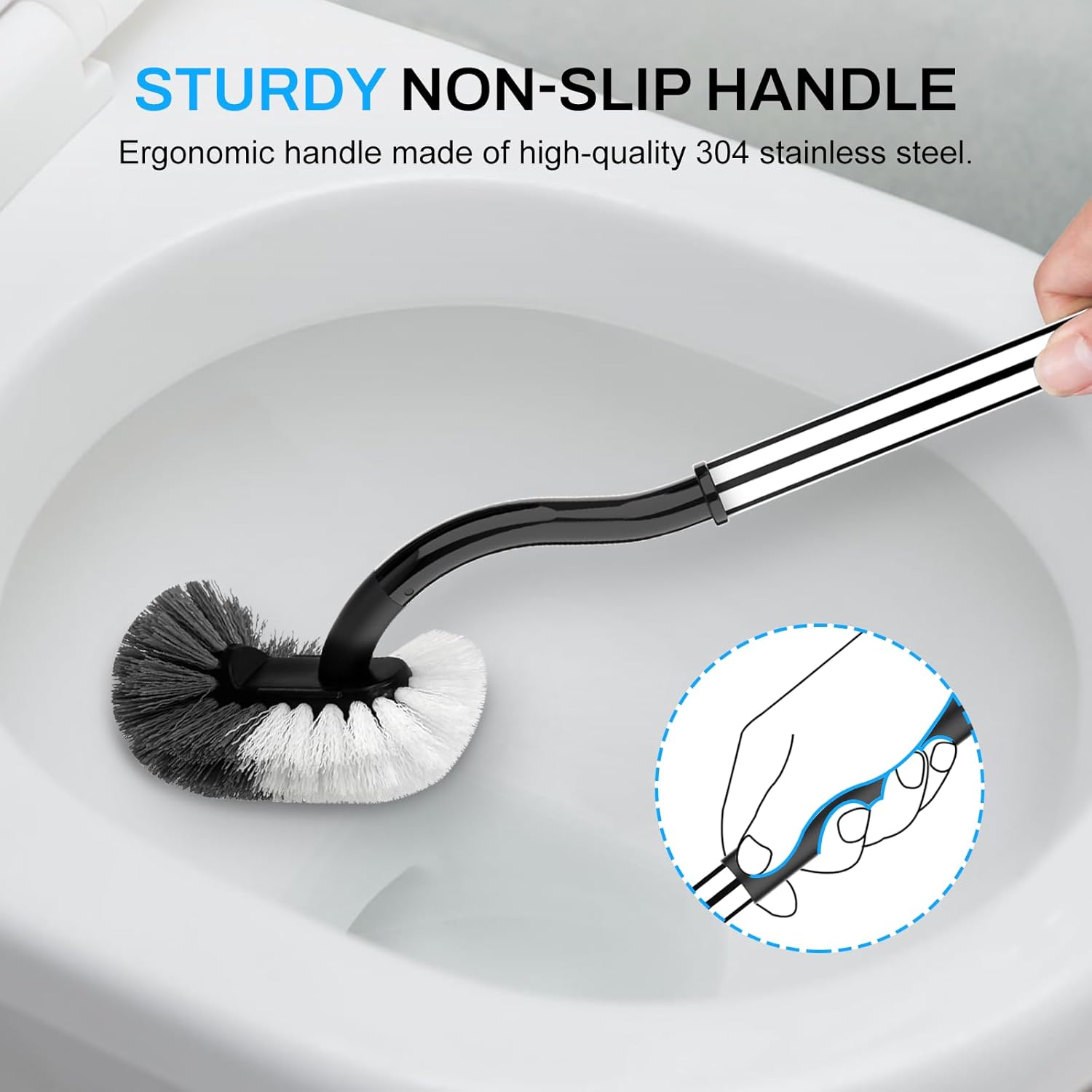 SetSail Toilet Brush and Holder Set Black 1