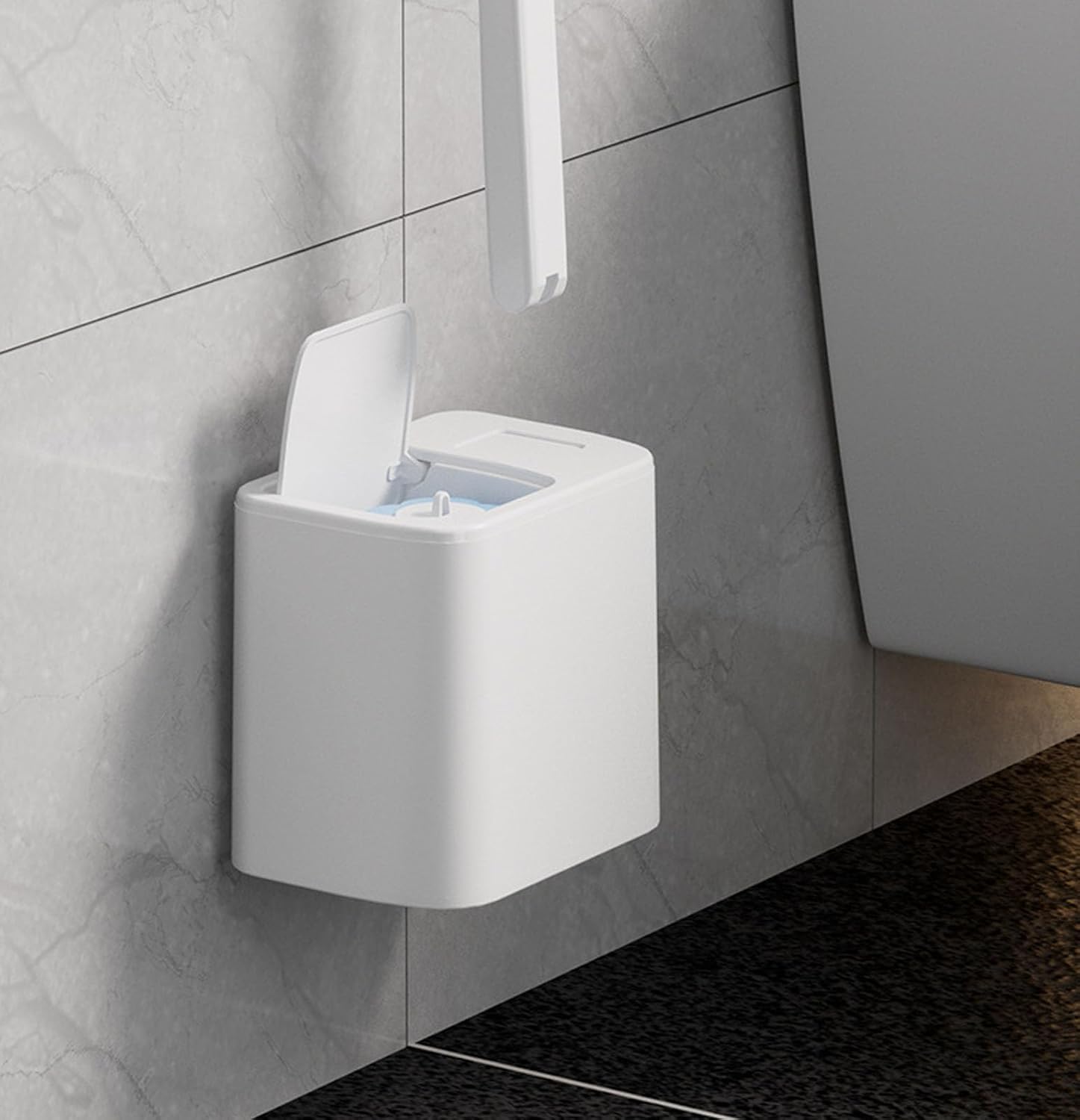 JUDEWY Toilet Brush Holder Set with 18 Refills Gray