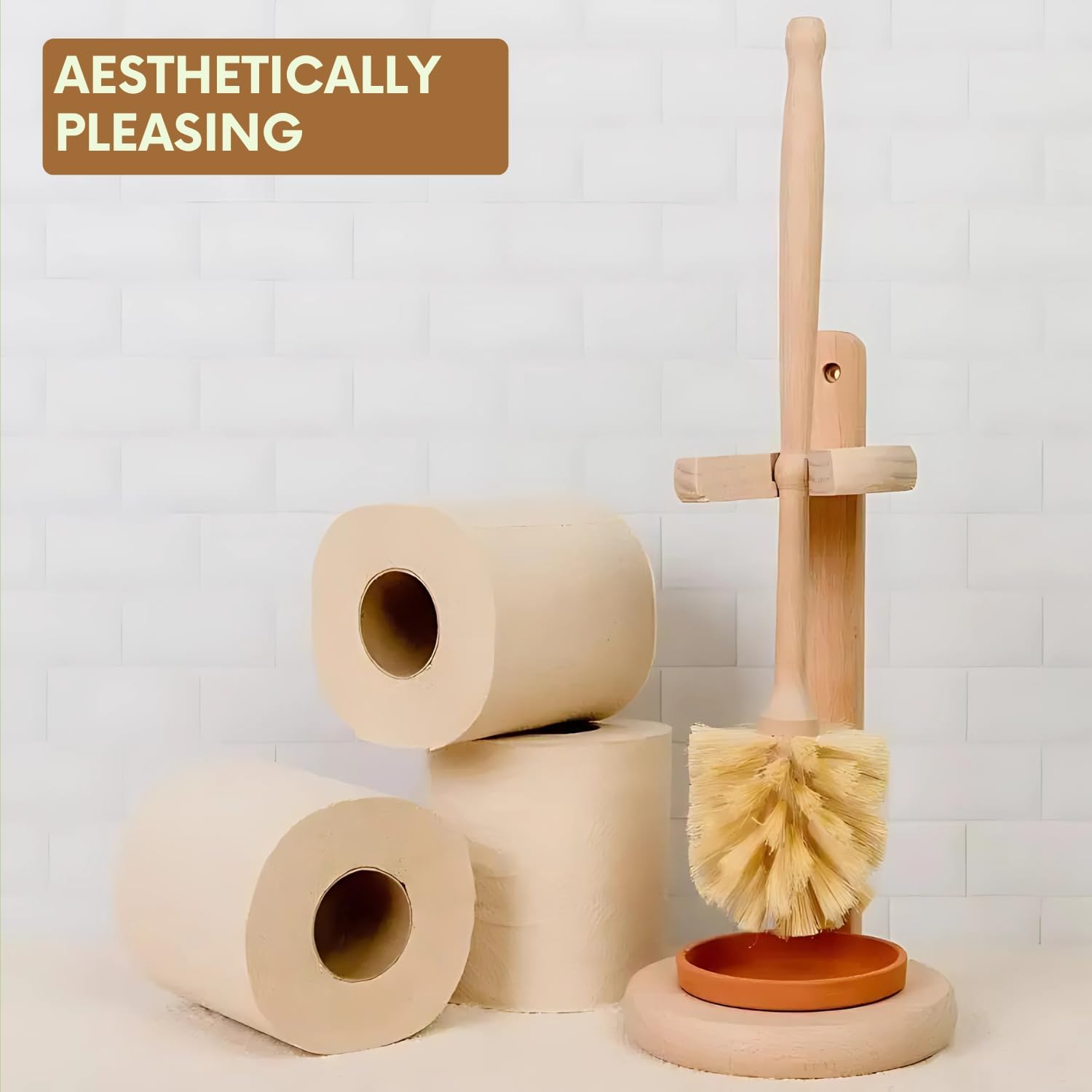 Nacterra Eco Friendly Toilet Brush Set