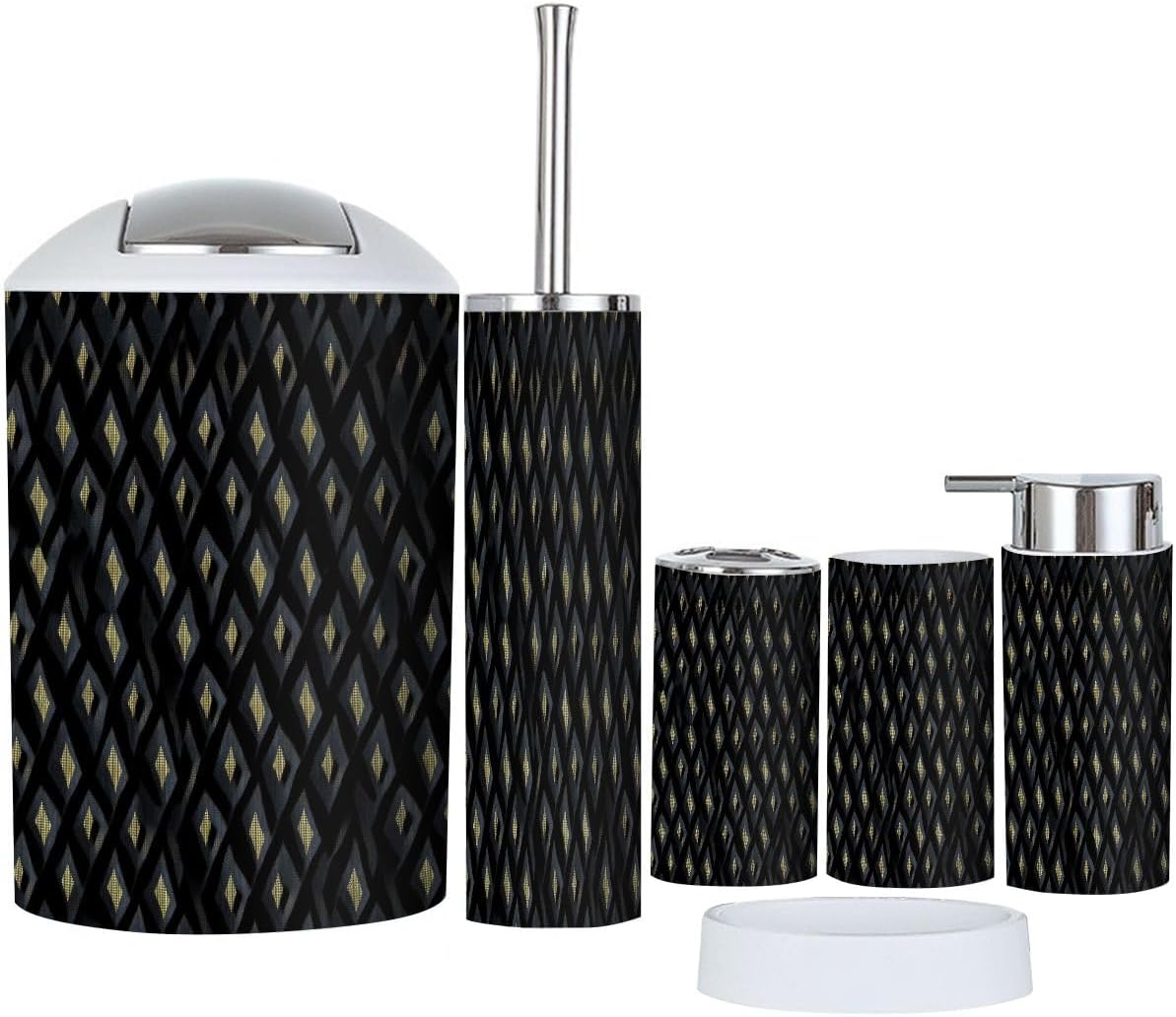 Boho Abstract 6-Piece Bathroom Accessory Set