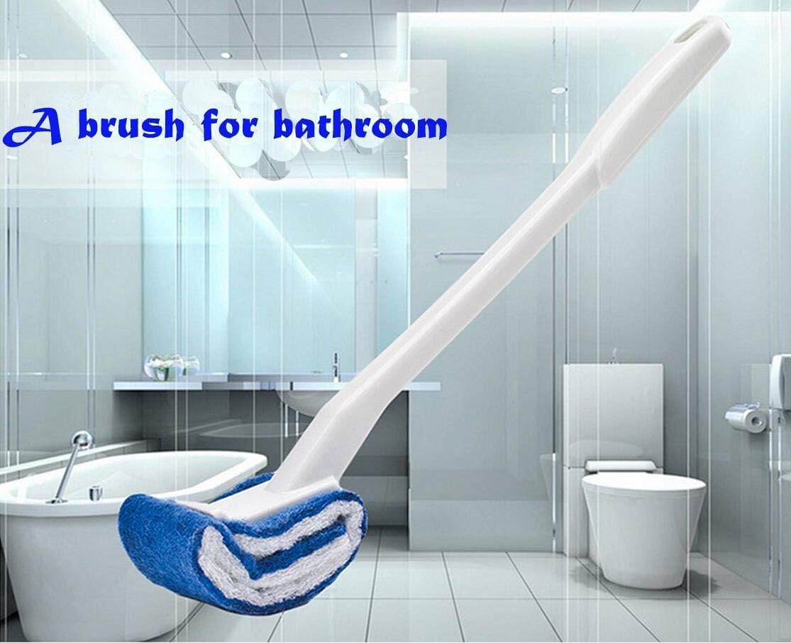 JWCE Toilet Brush 2pc Blue Scratch-Free Deep Cleaning