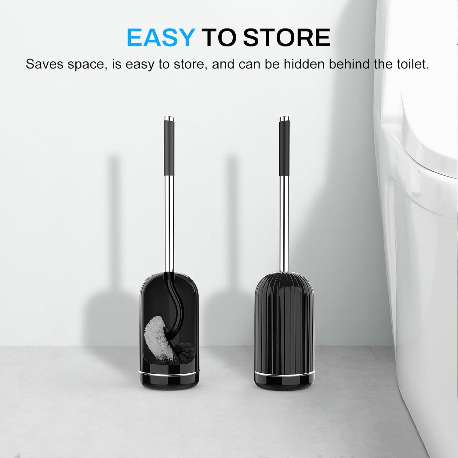 SetSail Toilet Brush and Holder Set Black 1