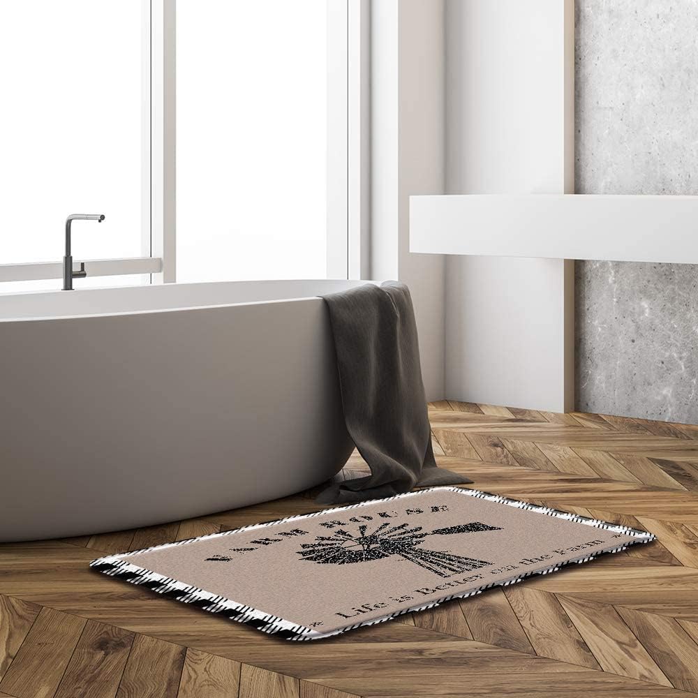 GCTNBJL Windmill Farmhouse Bath Mat 20x31 Inch