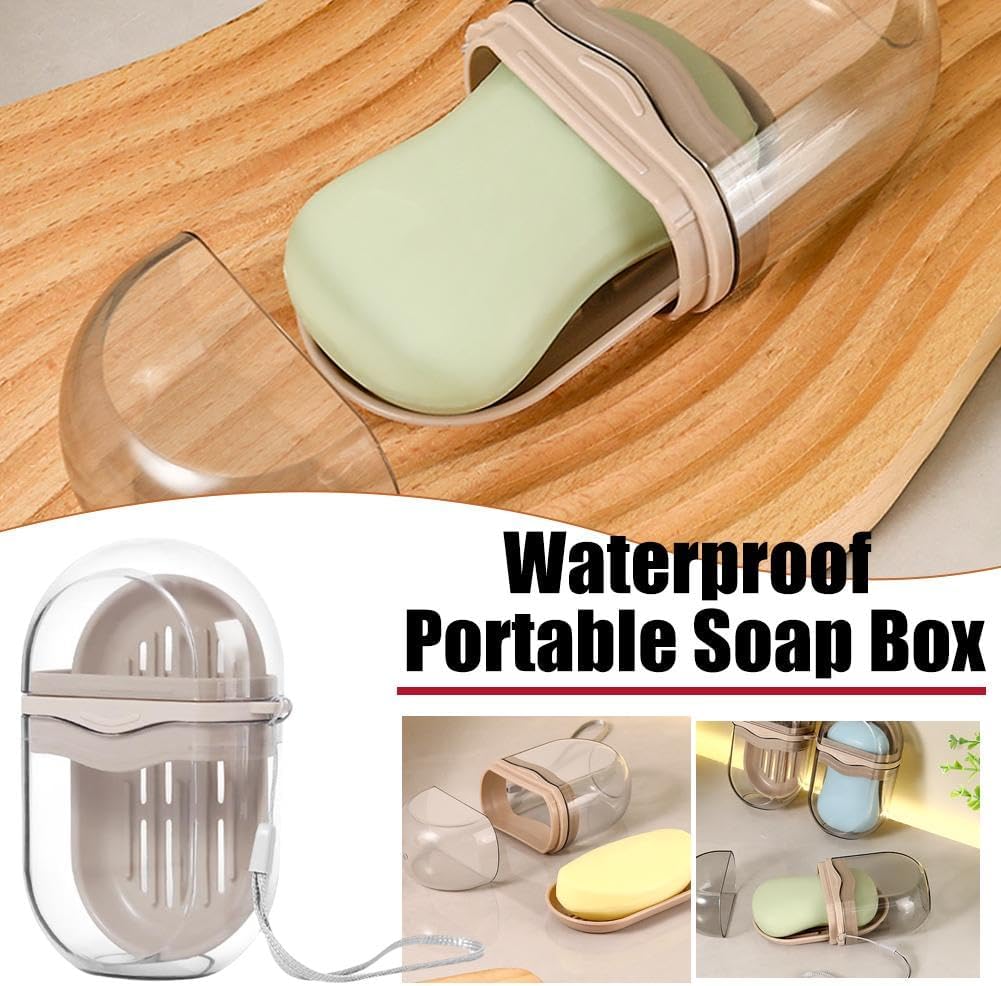 Travel Soap Case with Leakproof Lid and Shampoo Bar Holder