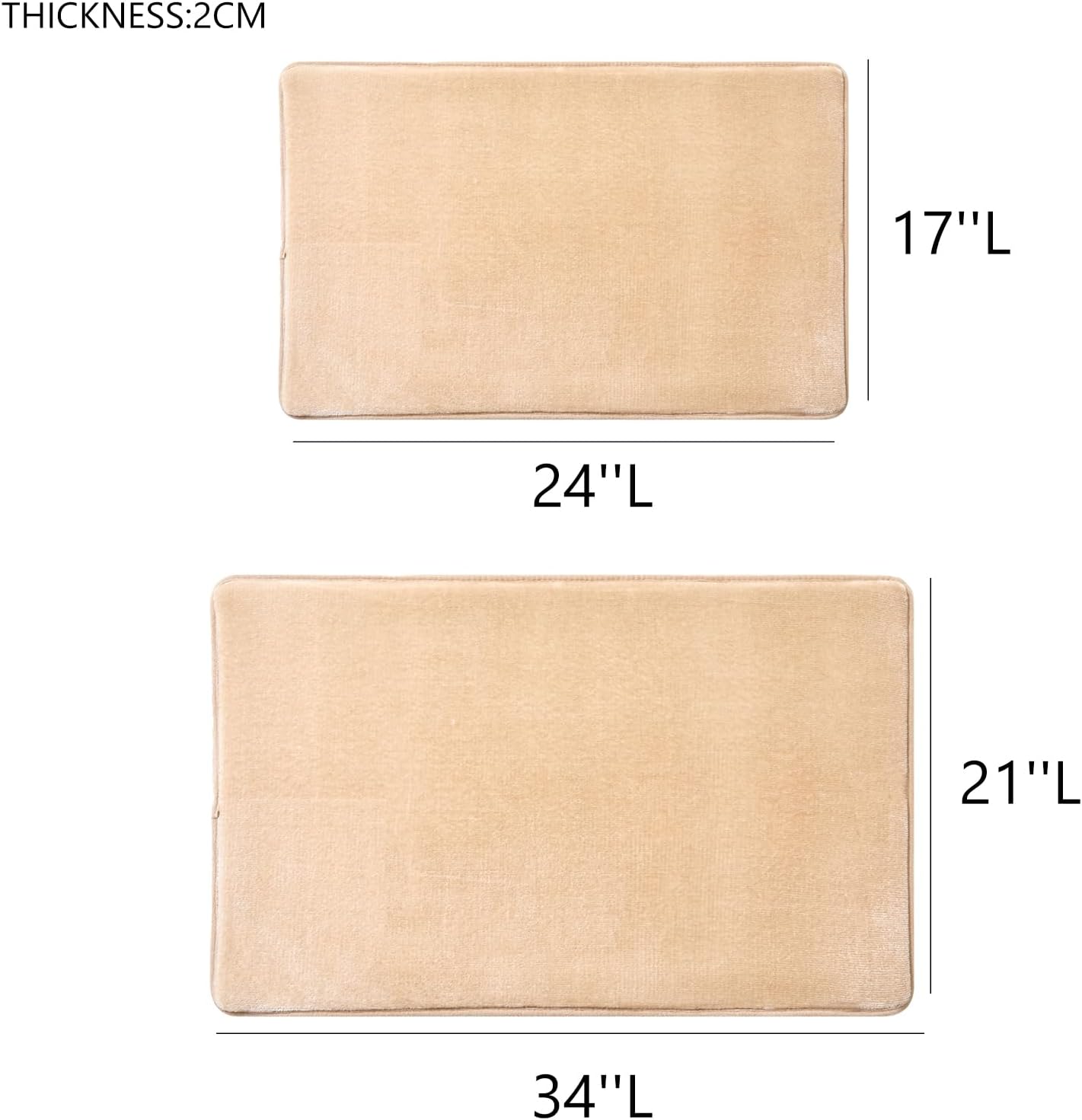 SUVAMJAM Memory Foam Bath Mat - 24x17 Inches