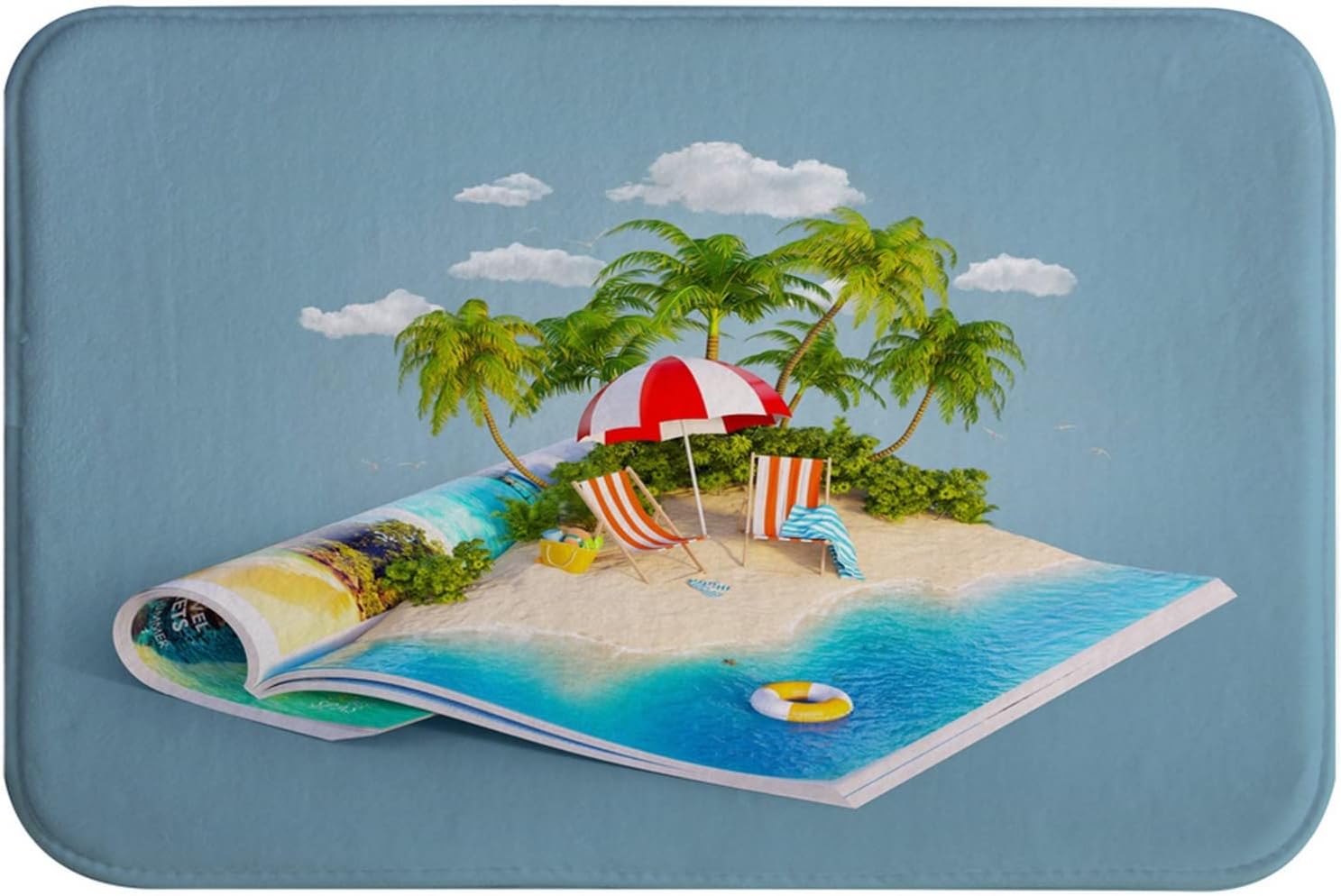 AMonamour Non-Slip Bath Mat Rug for Bathroom Shower 40x60cm