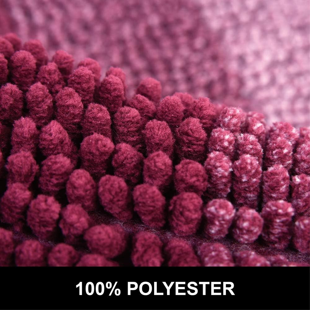 COSY HOMEER Fuchsia Bath Rug 44x26 Inch Non-Slip 1