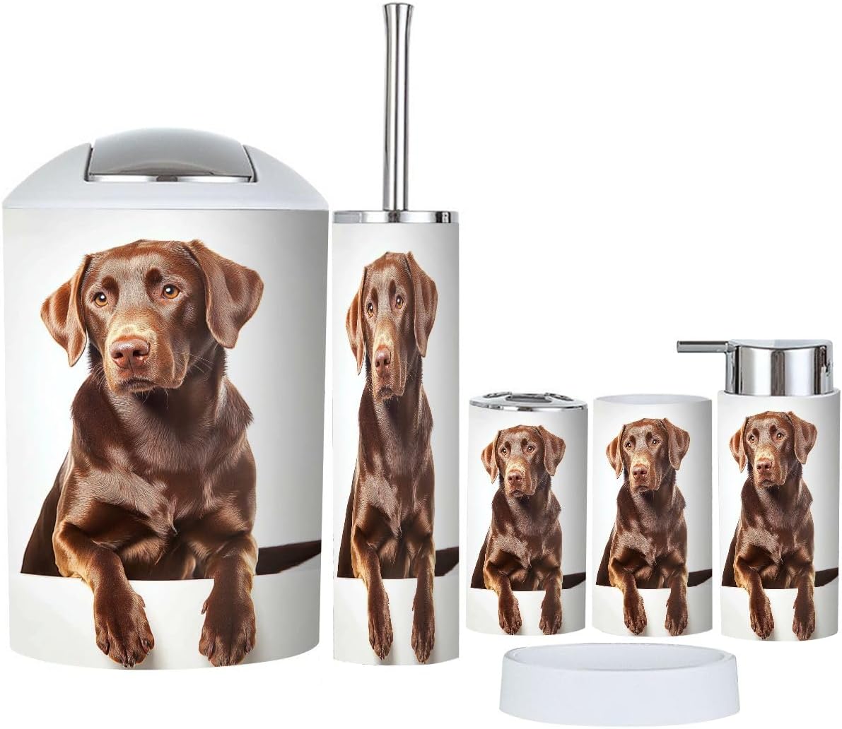 Boho Bathroom Accessory Set 6 Piece for Modern Homes