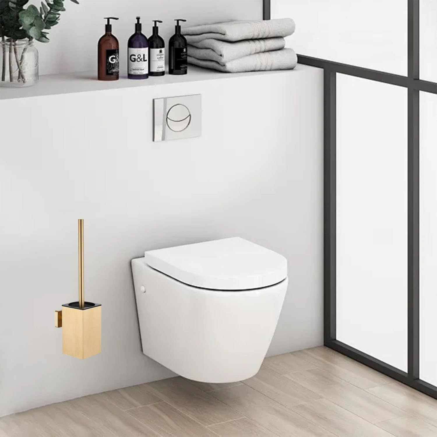 Stainless Steel Toilet Brush and Holder Wall Mount