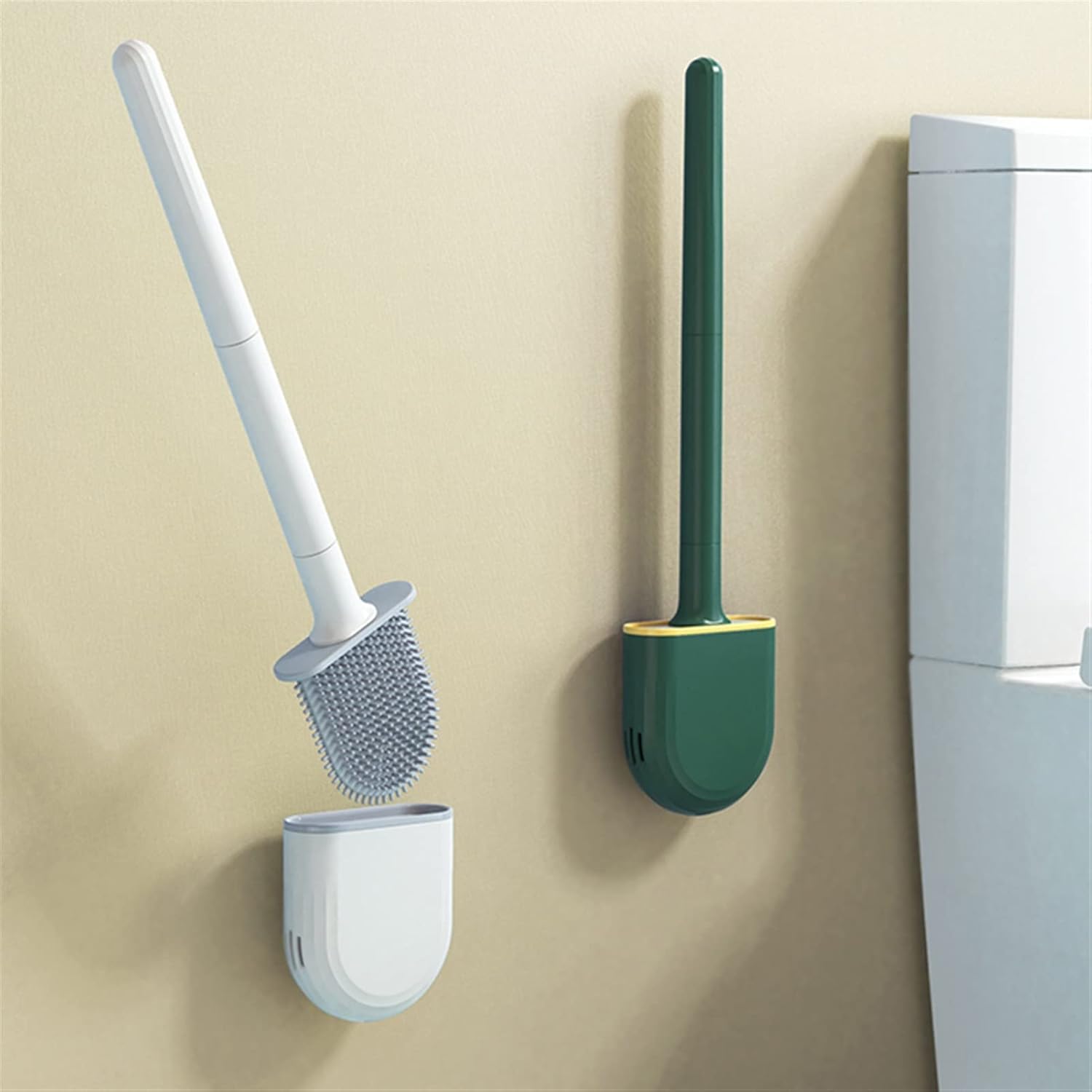 TWENOW Toilet Brush Wall-Mounted with Detachable Handle