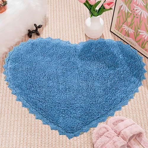 Royal Blaze Heart Shaped Reversible Bath Rug 28x28
