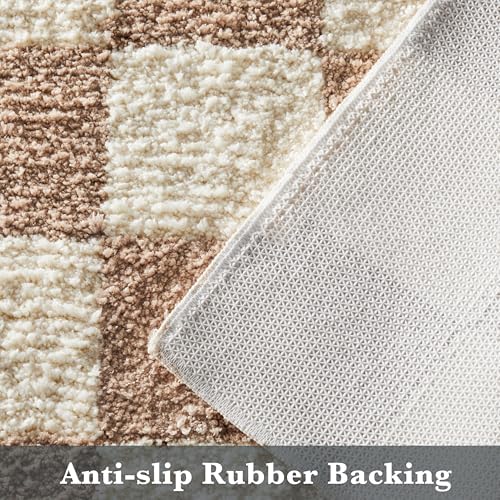 Ohocut Luxury Microfiber Checkered Bath Rug 26x16