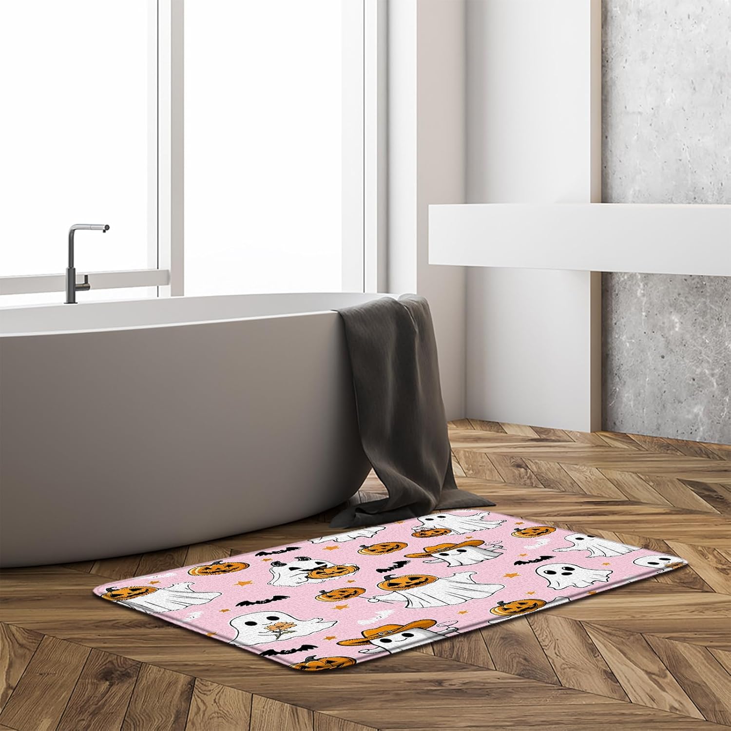 Halloween Ghost Bath Mat 16x24 Inch