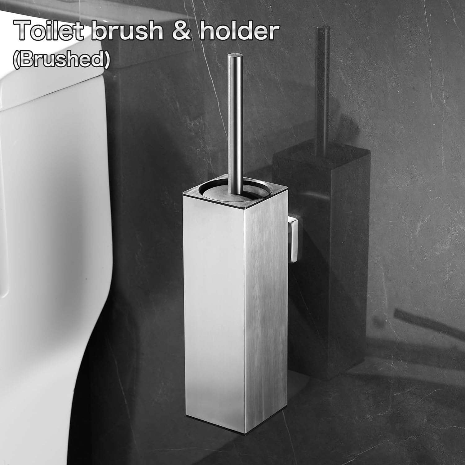 Toilet Brush and Plunger Set With Wall Holder