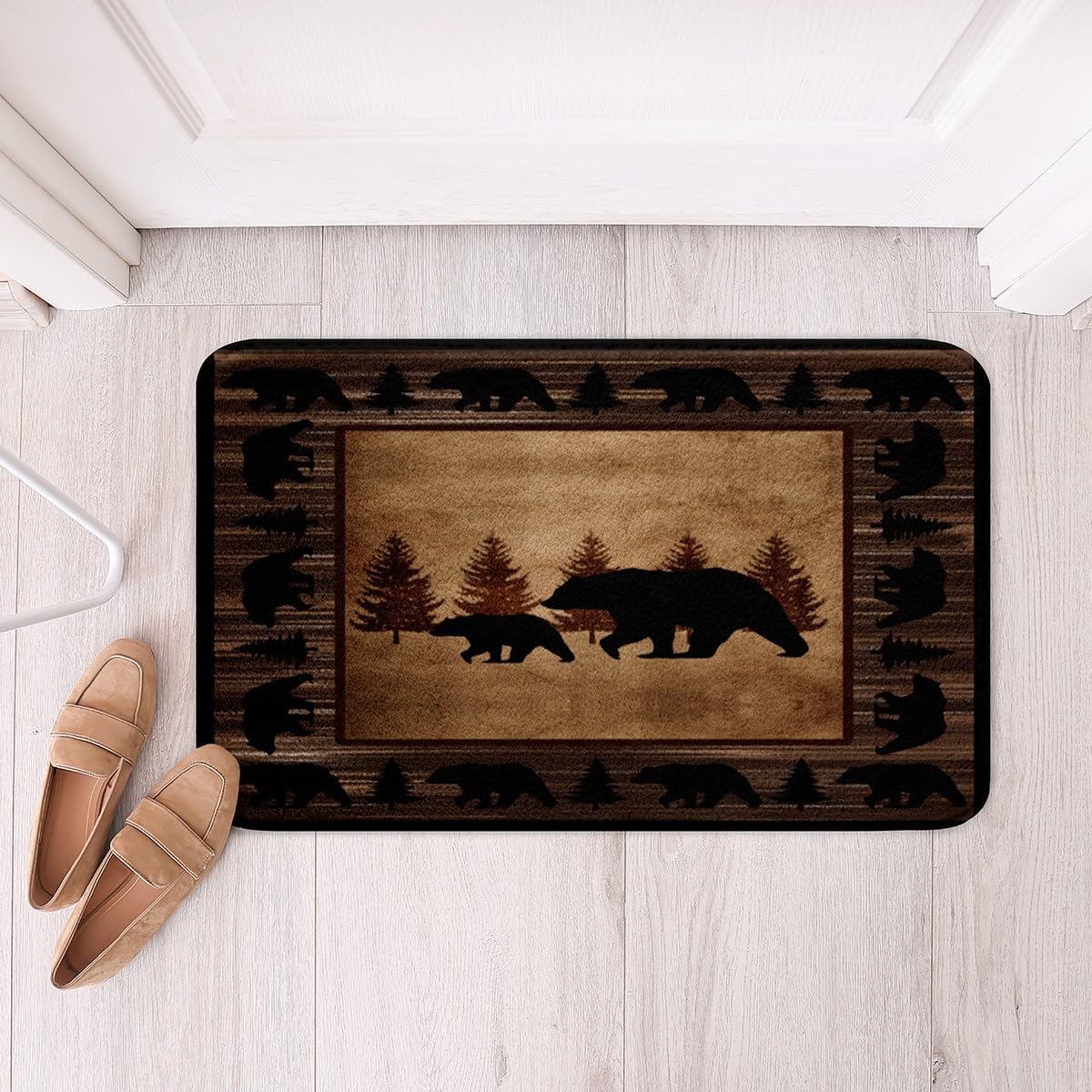 Feelyou Kids Bear Bath Mat 20x32 Rustic Design 1