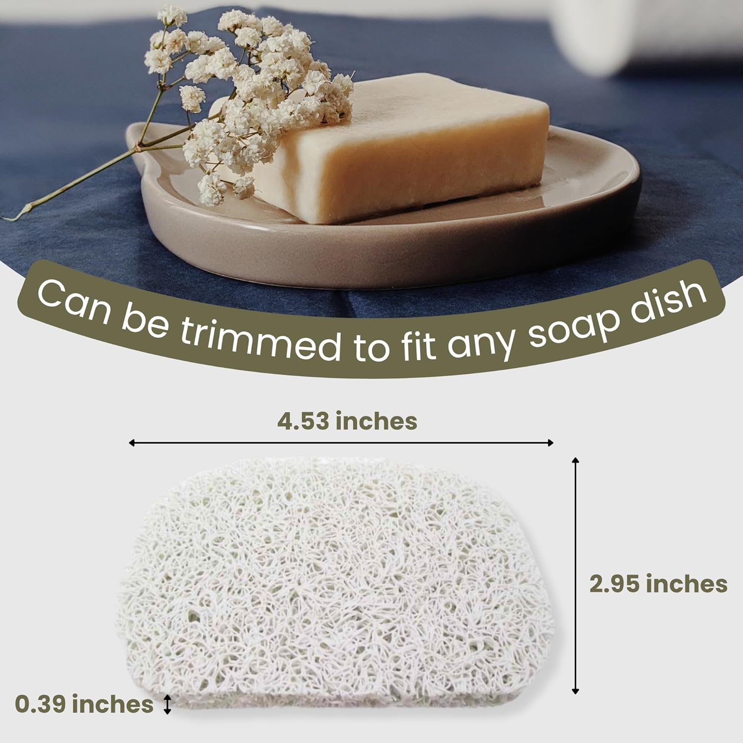 Gadgetime USA Soap Saver Pad - Durable Holder for Kitchen Bathroom