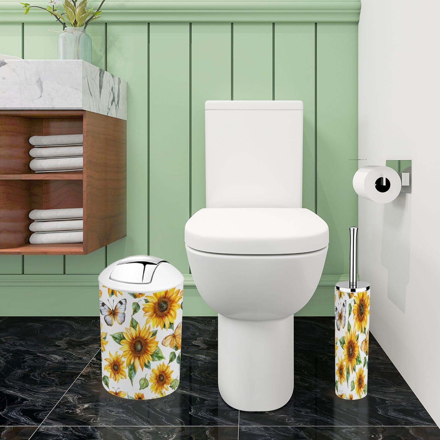 Boho Style 6-Piece Bathroom Accessory Set 1