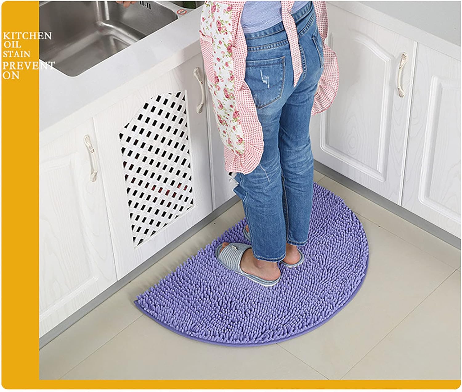 KELINFONG Bath Rug 20x14 Inch Non-Slip Microfiber Plush