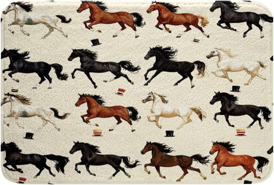 Feelyou 16x24 Inch Galloping Horse Bath Rug