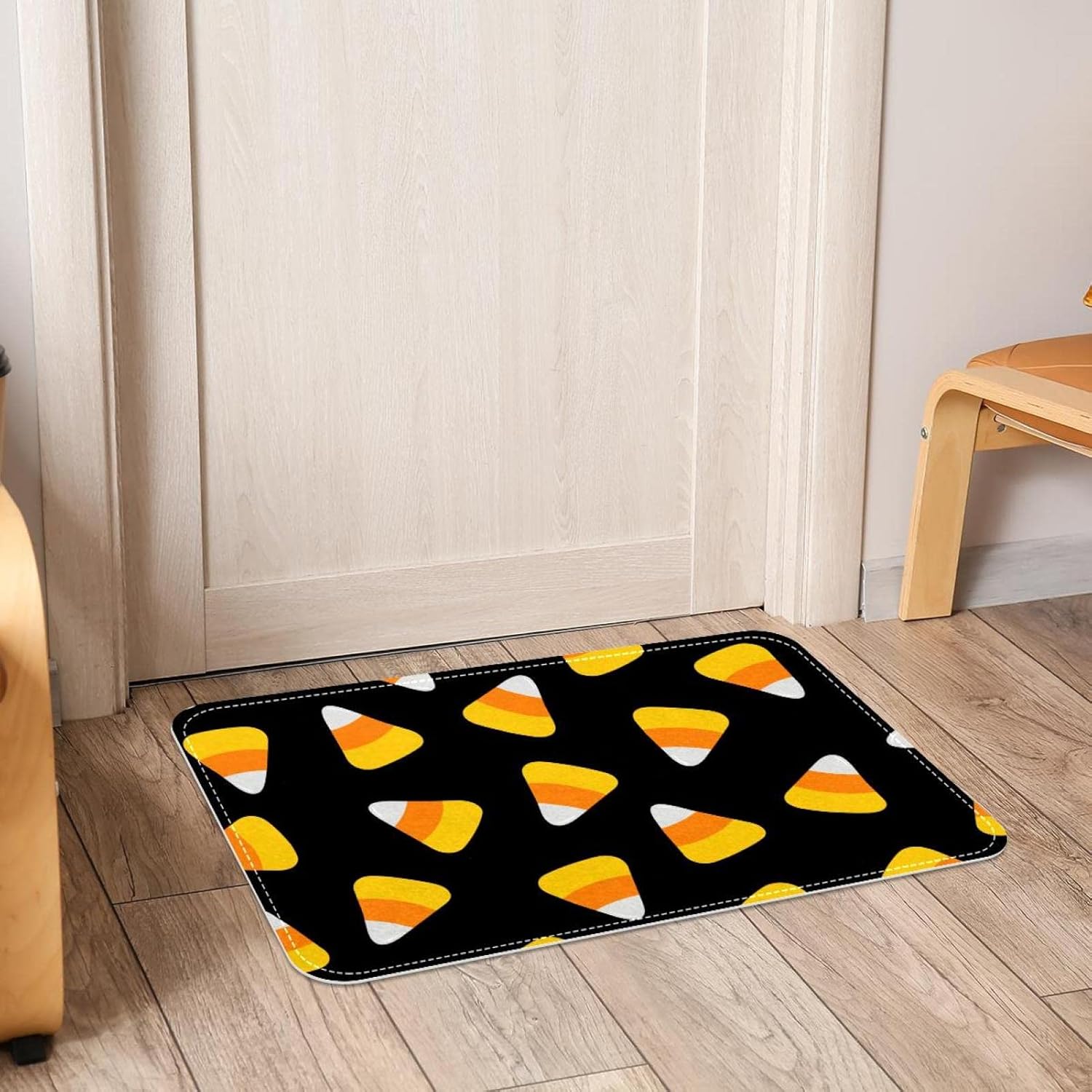 KXO Halloween Candy Corn Bath Rug 16x24 Inch