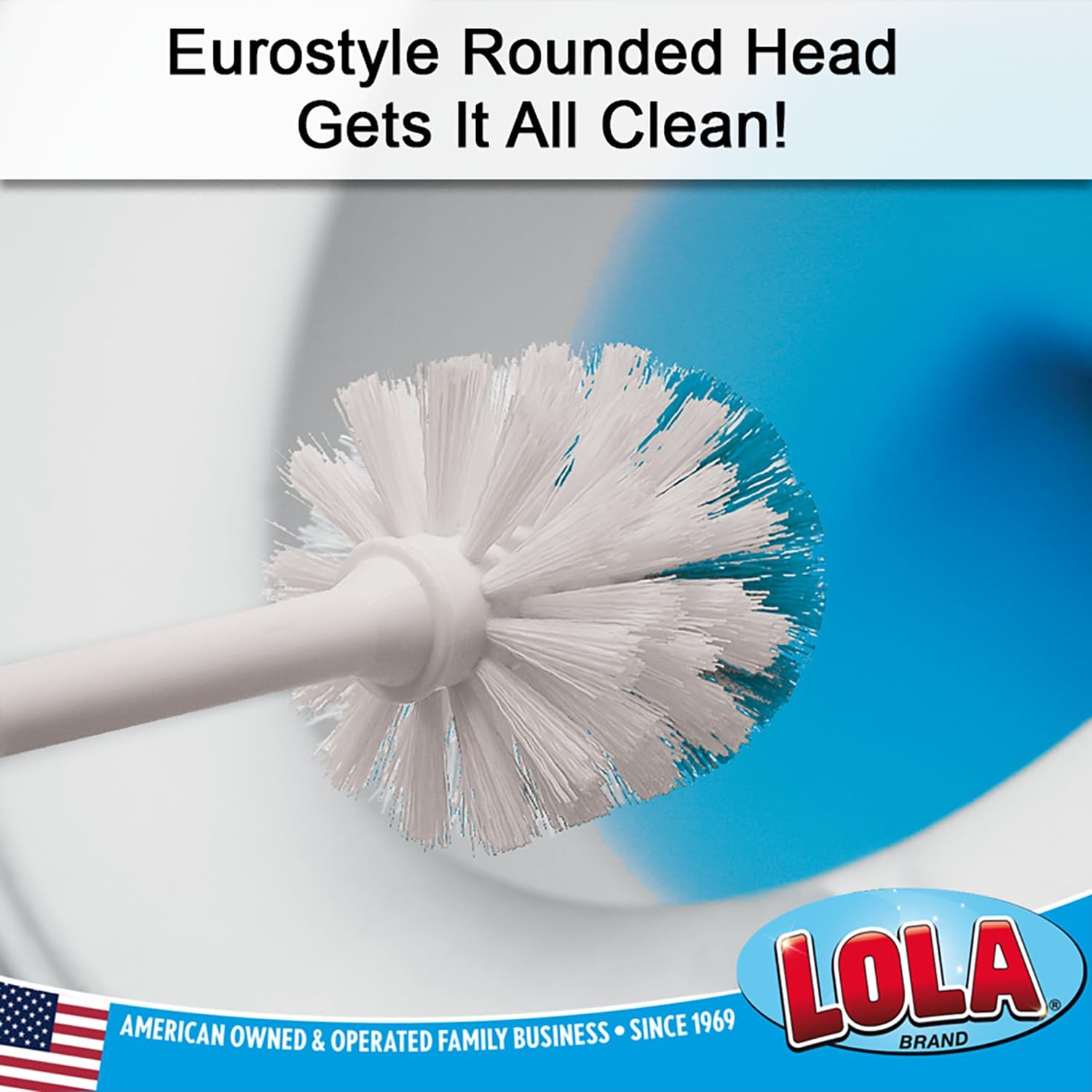 Lola Toilet Brush and Holder Set - Classic Durable Design