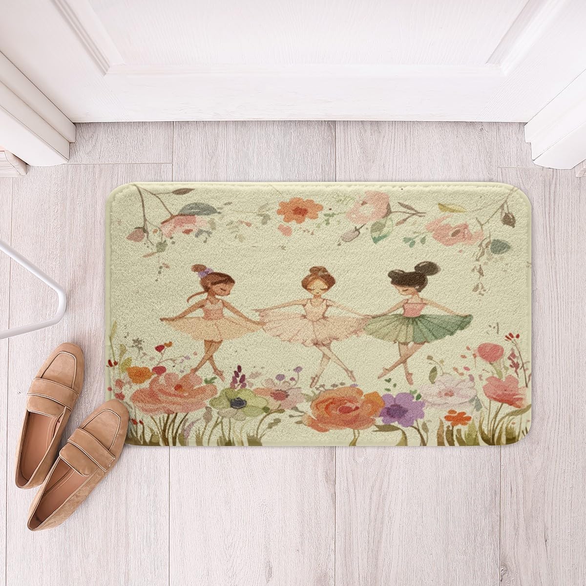Ballet Girl Bath Mat Cute Ballerinas 16x24 Inch Decor Rug