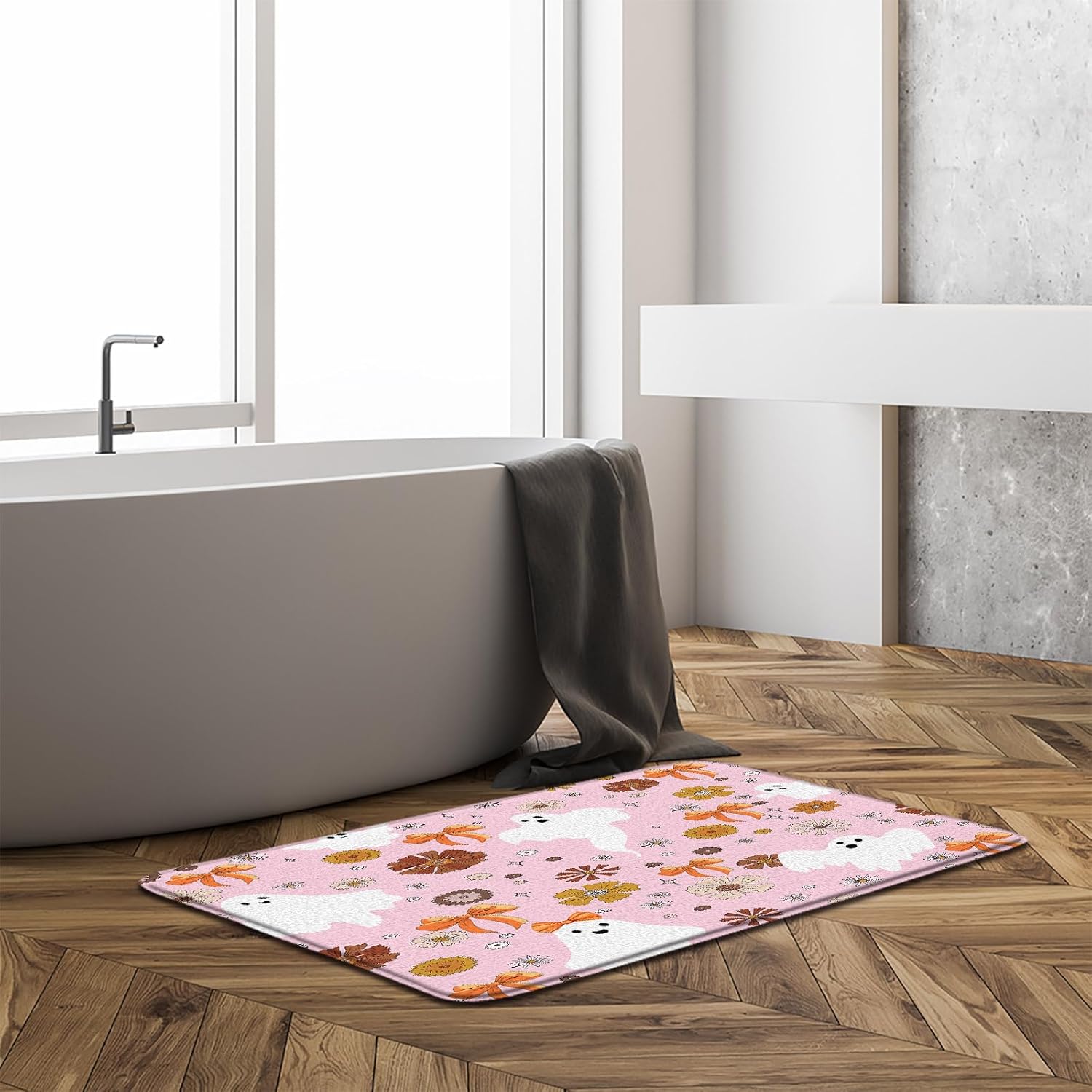 GCTNBJL Halloween Ghost Bath Mat 16x24 Inch