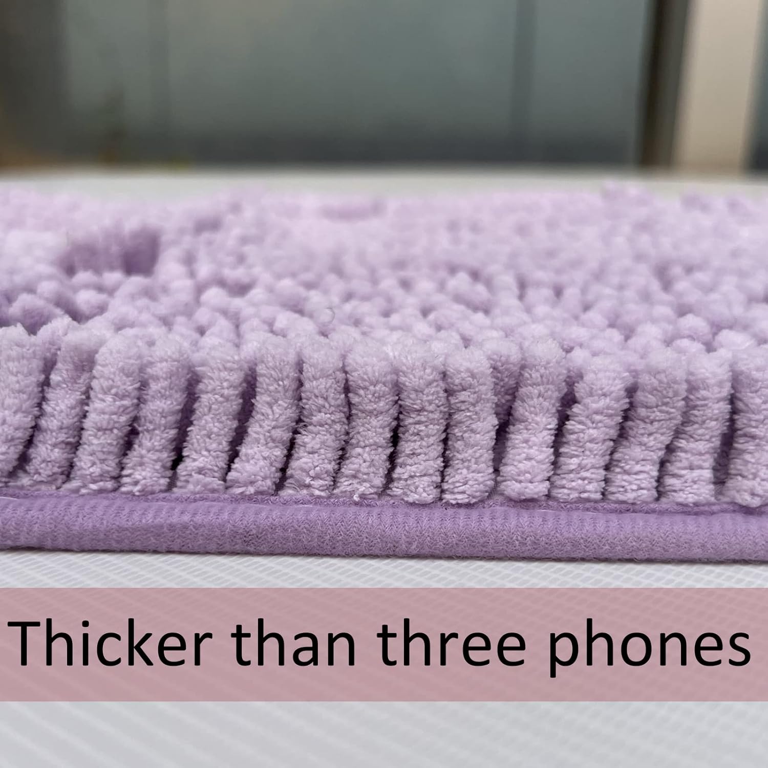 RUN HELIX Chenille Bath Rug Set 2 Pieces Lavender