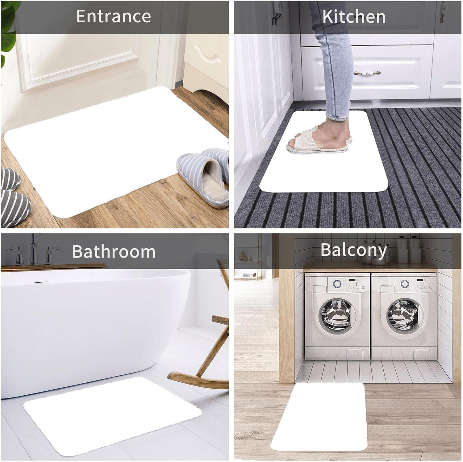 LTAETHC Daisy with Blue Butterflies Bath Rug