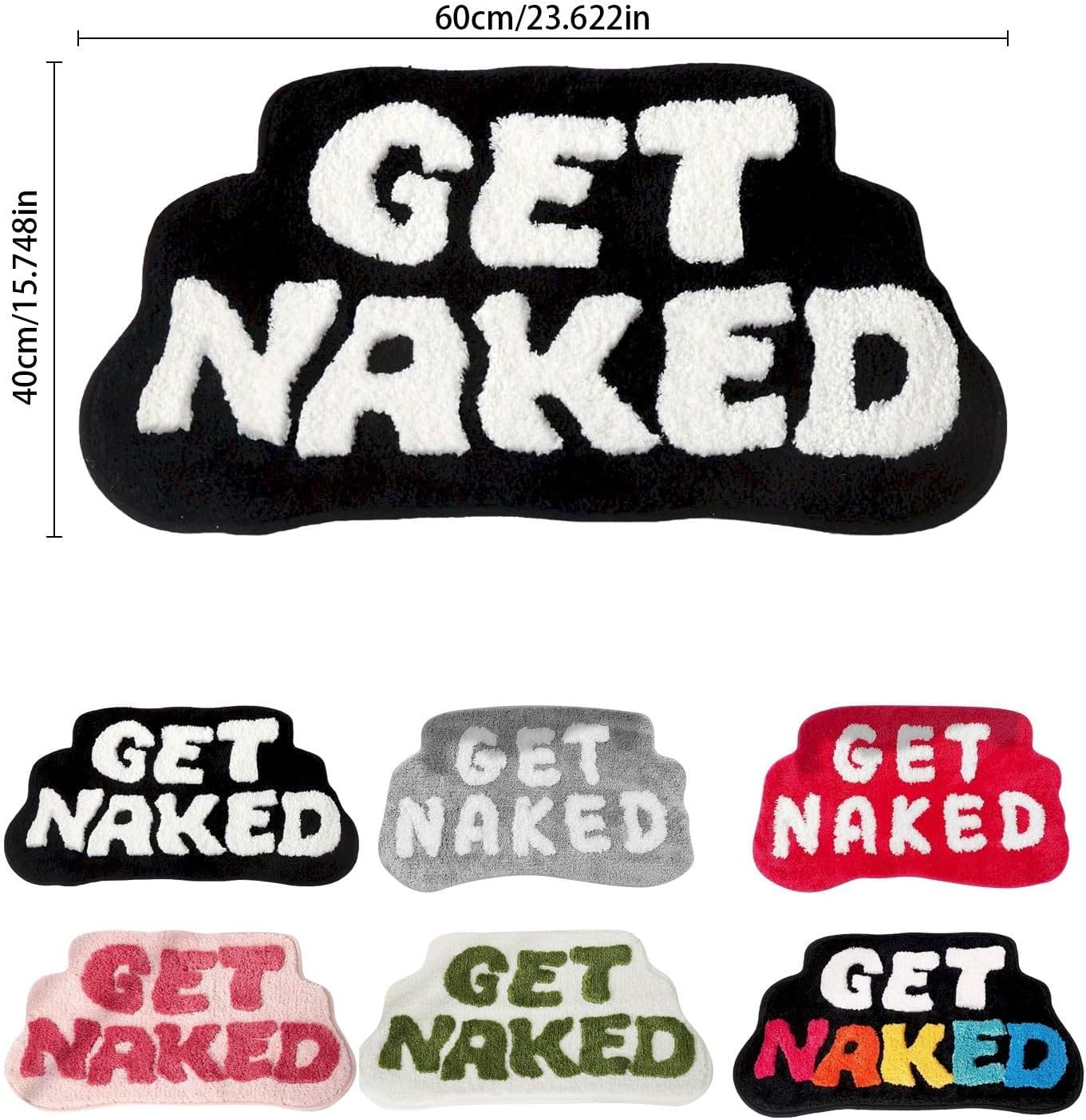 Colorful Non-Slip Bath Mat 40x60cm Soft Microfibre