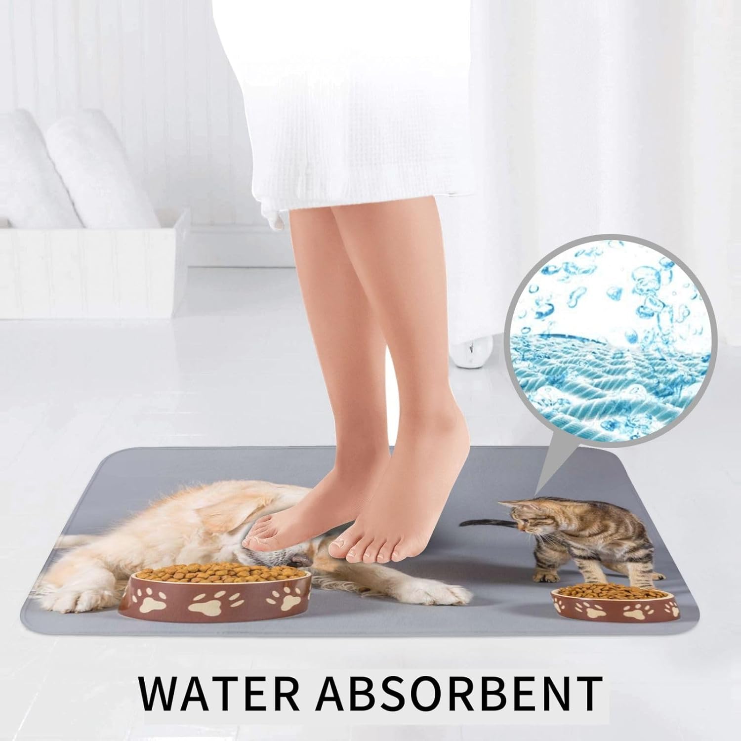 Custom Bath Mat Set 3 Pieces Seagreen Non-Slip Rugs