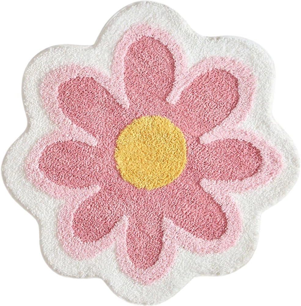 Cute Flower Design Bath Mat for Kids